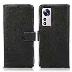 Coque Portefeuille Livre Cuir Etui Clapet K08Z pour Xiaomi Mi 12 5G Noir