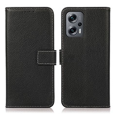 Coque Portefeuille Livre Cuir Etui Clapet K08Z pour Xiaomi Redmi Note 11T Pro 5G Noir