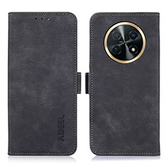 Coque Portefeuille Livre Cuir Etui Clapet K09Z pour Huawei Nova Y91 Noir