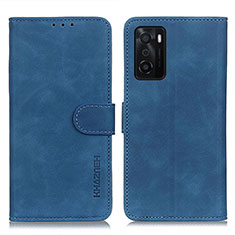 Coque Portefeuille Livre Cuir Etui Clapet K09Z pour Oppo A55S 5G Bleu