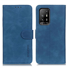 Coque Portefeuille Livre Cuir Etui Clapet K09Z pour Oppo F19 Pro+ Plus 5G Bleu