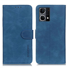Coque Portefeuille Livre Cuir Etui Clapet K09Z pour Oppo F21 Pro 4G Bleu