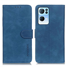 Coque Portefeuille Livre Cuir Etui Clapet K09Z pour Oppo Reno7 Pro 5G Bleu