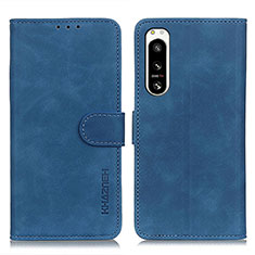 Coque Portefeuille Livre Cuir Etui Clapet K09Z pour Sony Xperia 5 IV Bleu