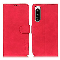 Coque Portefeuille Livre Cuir Etui Clapet K09Z pour Sony Xperia 5 IV Rouge