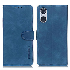 Coque Portefeuille Livre Cuir Etui Clapet K09Z pour Sony Xperia 5 V Bleu
