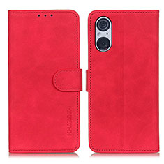 Coque Portefeuille Livre Cuir Etui Clapet K09Z pour Sony Xperia 5 V Rouge