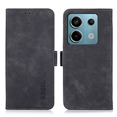 Coque Portefeuille Livre Cuir Etui Clapet K09Z pour Xiaomi Redmi Note 13 Pro 5G Noir