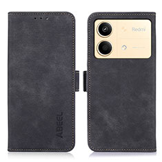 Coque Portefeuille Livre Cuir Etui Clapet K09Z pour Xiaomi Redmi Note 13R Pro 5G Noir