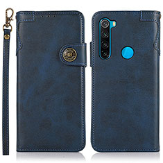 Coque Portefeuille Livre Cuir Etui Clapet K09Z pour Xiaomi Redmi Note 8 (2021) Bleu