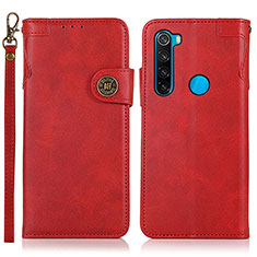 Coque Portefeuille Livre Cuir Etui Clapet K09Z pour Xiaomi Redmi Note 8 (2021) Rouge