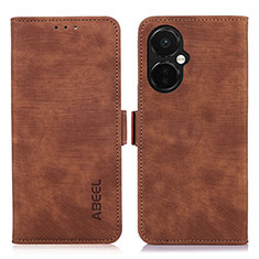 Coque Portefeuille Livre Cuir Etui Clapet K10Z pour OnePlus Nord CE 3 Lite 5G Marron