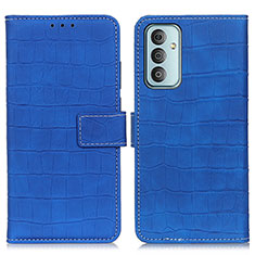 Coque Portefeuille Livre Cuir Etui Clapet KZ07 pour Samsung Galaxy M23 5G Bleu