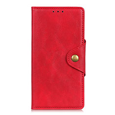 Coque Portefeuille Livre Cuir Etui Clapet L01 pour Alcatel 3L Rouge