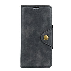 Coque Portefeuille Livre Cuir Etui Clapet L01 pour Alcatel 5V Noir