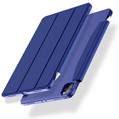 Coque Portefeuille Livre Cuir Etui Clapet L01 pour Apple iPad Pro 11 (2020) Bleu