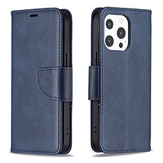 Coque Portefeuille Livre Cuir Etui Clapet L01 pour Apple iPhone 13 Pro Bleu