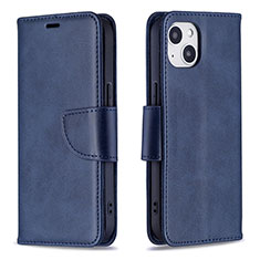 Coque Portefeuille Livre Cuir Etui Clapet L01 pour Apple iPhone 14 Plus Bleu
