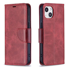 Coque Portefeuille Livre Cuir Etui Clapet L01 pour Apple iPhone 14 Plus Rouge