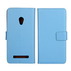 Coque Portefeuille Livre Cuir Etui Clapet L01 pour Asus Zenfone 5 Bleu Ciel