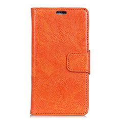 Coque Portefeuille Livre Cuir Etui Clapet L01 pour Asus Zenfone 5 Lite ZC600KL Orange