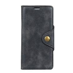 Coque Portefeuille Livre Cuir Etui Clapet L01 pour Asus Zenfone Max ZB555KL Noir