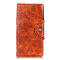 Coque Portefeuille Livre Cuir Etui Clapet L01 pour Huawei Enjoy 10S Orange
