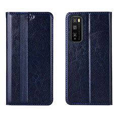 Coque Portefeuille Livre Cuir Etui Clapet L01 pour Huawei Enjoy Z 5G Bleu