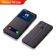 Coque Portefeuille Livre Cuir Etui Clapet L01 pour Huawei Honor 10 Lite Noir