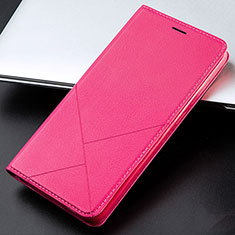 Coque Portefeuille Livre Cuir Etui Clapet L01 pour Huawei Honor 9 Lite Rose Rouge