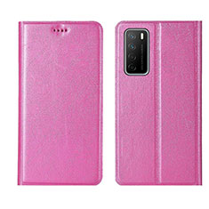 Coque Portefeuille Livre Cuir Etui Clapet L01 pour Huawei Honor Play4 5G Rose
