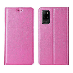 Coque Portefeuille Livre Cuir Etui Clapet L01 pour Huawei Honor Play4 Pro 5G Rose