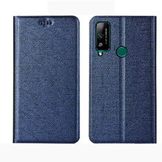Coque Portefeuille Livre Cuir Etui Clapet L01 pour Huawei Honor Play4T Bleu