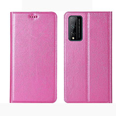 Coque Portefeuille Livre Cuir Etui Clapet L01 pour Huawei Honor Play4T Pro Rose