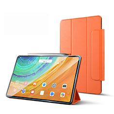 Coque Portefeuille Livre Cuir Etui Clapet L01 pour Huawei MatePad Pro 5G 10.8 Orange