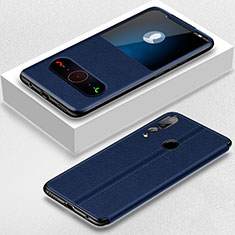Coque Portefeuille Livre Cuir Etui Clapet L01 pour Huawei Nova 4 Bleu