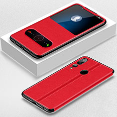 Coque Portefeuille Livre Cuir Etui Clapet L01 pour Huawei Nova 4 Rouge