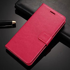 Coque Portefeuille Livre Cuir Etui Clapet L01 pour Huawei Nova 5z Rose Rouge