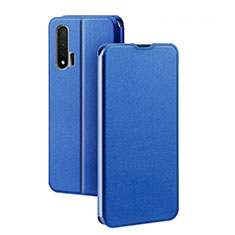 Coque Portefeuille Livre Cuir Etui Clapet L01 pour Huawei Nova 6 Bleu