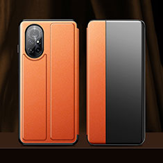 Coque Portefeuille Livre Cuir Etui Clapet L01 pour Huawei Nova 8 5G Orange