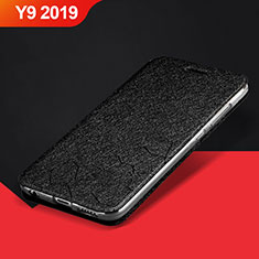 Coque Portefeuille Livre Cuir Etui Clapet L01 pour Huawei Y9 (2019) Noir