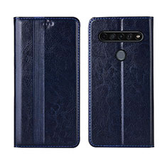 Coque Portefeuille Livre Cuir Etui Clapet L01 pour LG K41S Bleu Royal