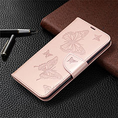 Coque Portefeuille Livre Cuir Etui Clapet L01 pour LG K61 Or Rose