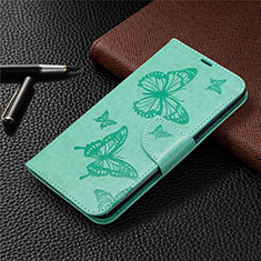 Coque Portefeuille Livre Cuir Etui Clapet L01 pour LG K61 Vert