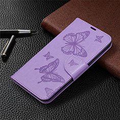 Coque Portefeuille Livre Cuir Etui Clapet L01 pour LG K61 Violet