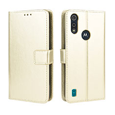 Coque Portefeuille Livre Cuir Etui Clapet L01 pour Motorola Moto E6s (2020) Or