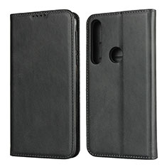 Coque Portefeuille Livre Cuir Etui Clapet L01 pour Motorola Moto G8 Play Noir