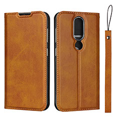 Coque Portefeuille Livre Cuir Etui Clapet L01 pour Nokia 4.2 Orange