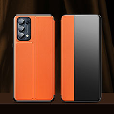 Coque Portefeuille Livre Cuir Etui Clapet L01 pour Oppo Reno5 5G Orange