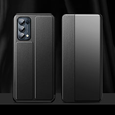 Coque Portefeuille Livre Cuir Etui Clapet L01 pour Oppo Reno5 Pro 5G Noir